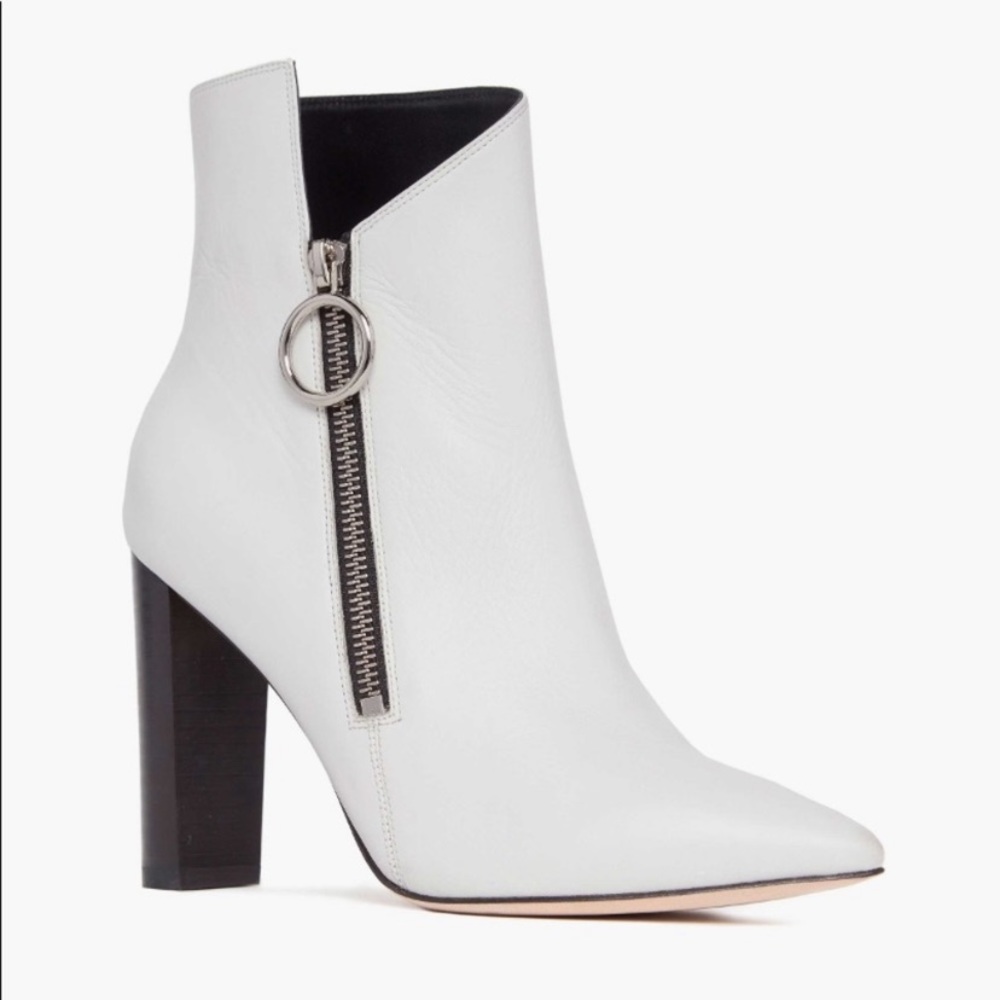 PAIGE Kate Booties  - Panna Leather (White / Size 7 )